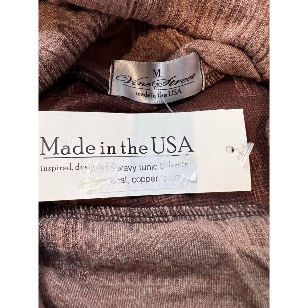 Vine Street Cowl Neck Sweater Top Size Medium Copper Brown Fall Lightweight NWT - Picture 5 of 5